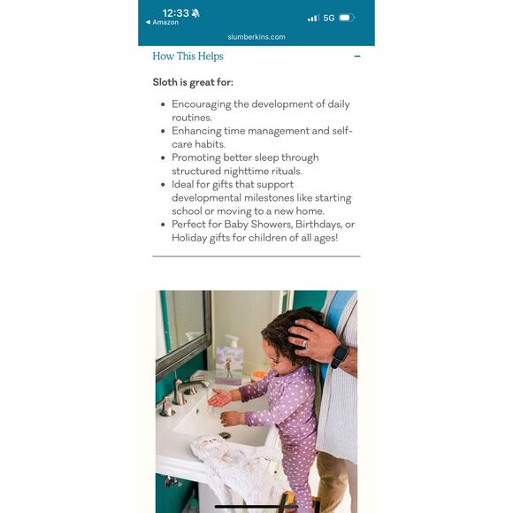 Slumberkins Slumber Sloth & board book - Picture 9 of 9